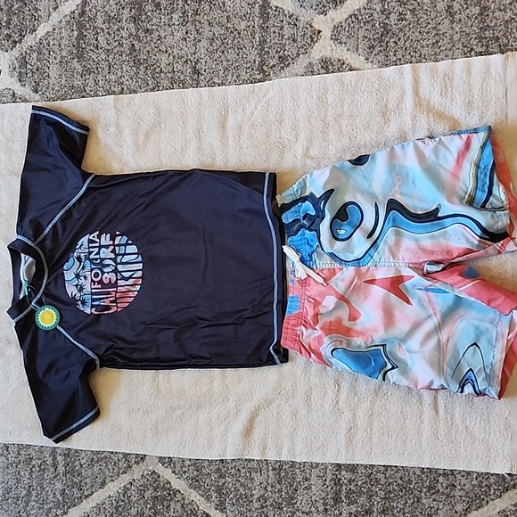 Boys Rash Guard Swimsuit Set. - Picture 3 of 3